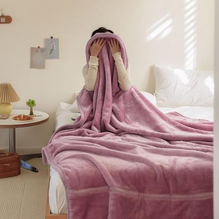 寐眠 2022新款法莱绒毛毯 紫色