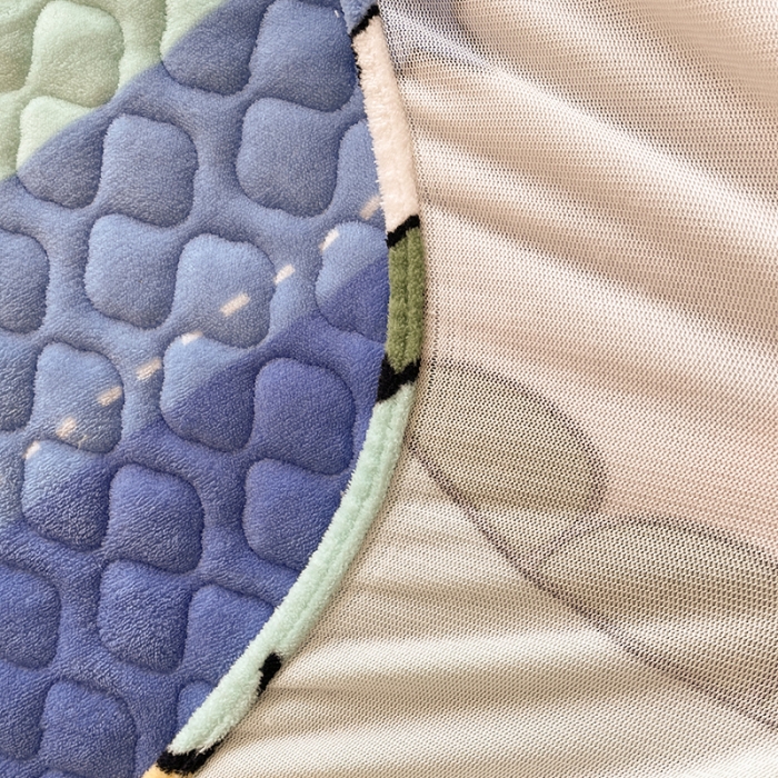 91家纺网 家纺一手货源 找家纺 澳梵家居 2022新款牛奶绒花边床笠三件套 恐龙嘟嘟