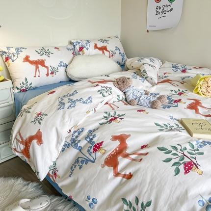 91家纺网 家纺一手货源 找家纺 （总）红馆 2022新款12868全棉系列印花四件套