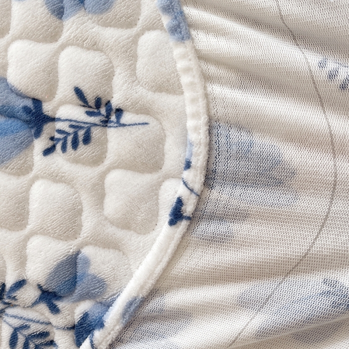 91家纺网 家纺一手货源 找家纺 澳梵家居 2022新款牛奶绒花边床笠三件套 息兰兔