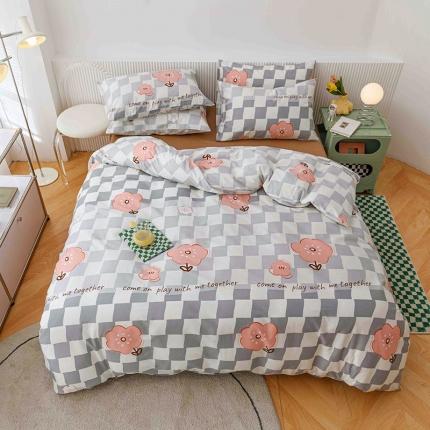 91家纺网 家纺一手货源 找家纺 红馆 2022新款12868全棉系列印花四件套 夏日香气