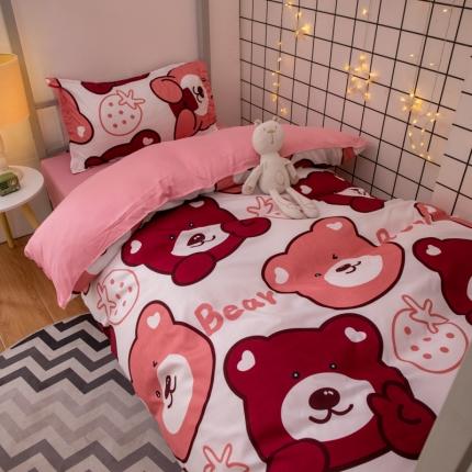 91家纺网 家纺一手货源 找家纺 (总) 乐居坊 2022新款芦荟棉上下铺学生床三件套四件套