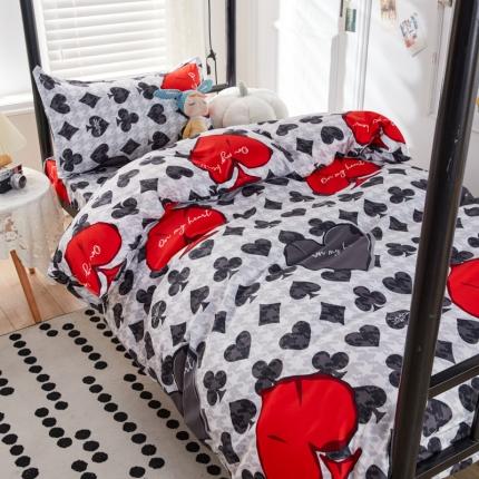 91家纺网 家纺一手货源 找家纺 乐居坊 2022新款芦荟棉上下铺学生床三件套四件套 国王皇后