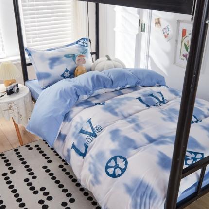 91家纺网 家纺一手货源 找家纺 乐居坊 2022新款芦荟棉上下铺学生床三件套四件套 梦幻都市