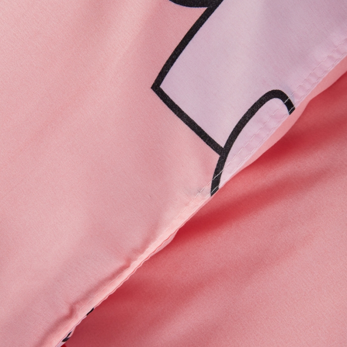 91家纺网 家纺一手货源 找家纺 乐居坊 2022新款芦荟棉上下铺学生床三件套四件套 粉粉猪