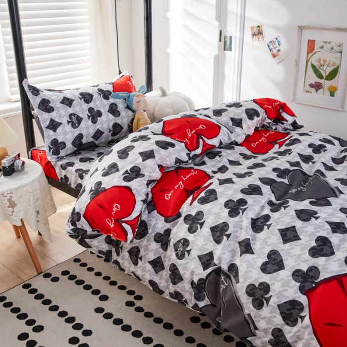 91家纺网 家纺一手货源 找家纺 乐居坊 2022新款芦荟棉上下铺学生床三件套四件套 国王皇后