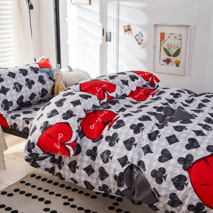 91家纺网 家纺一手货源 找家纺 乐居坊 2022新款芦荟棉上下铺学生床三件套四件套 国王皇后