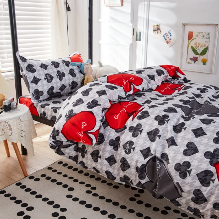 91家纺网 家纺一手货源 找家纺 乐居坊 2022新款芦荟棉上下铺学生床三件套四件套 国王皇后