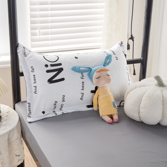 91家纺网 家纺一手货源 找家纺 乐居坊 2022新款芦荟棉上下铺学生床三件套四件套 快乐画报