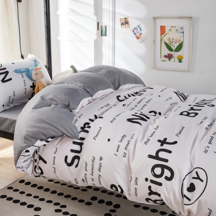 91家纺网 家纺一手货源 找家纺 乐居坊 2022新款芦荟棉上下铺学生床三件套四件套 快乐画报