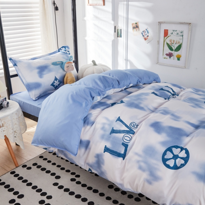 91家纺网 家纺一手货源 找家纺 乐居坊 2022新款芦荟棉上下铺学生床三件套四件套 梦幻都市