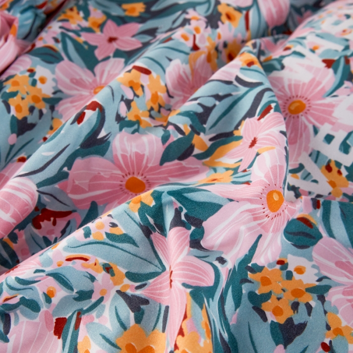 91家纺网 家纺一手货源 找家纺 乐居坊 2022新款芦荟棉上下铺学生床三件套四件套 清新少女