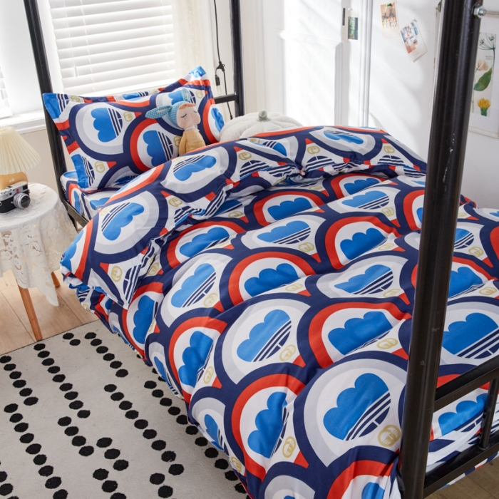 91家纺网 家纺一手货源 找家纺 乐居坊 2022新款芦荟棉上下铺学生床三件套四件套 完美人生