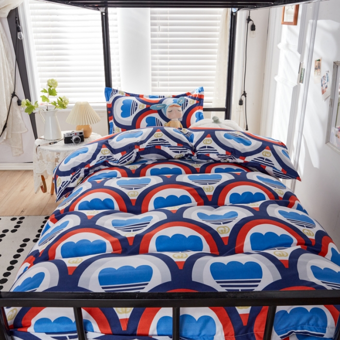 91家纺网 家纺一手货源 找家纺 乐居坊 2022新款芦荟棉上下铺学生床三件套四件套 完美人生