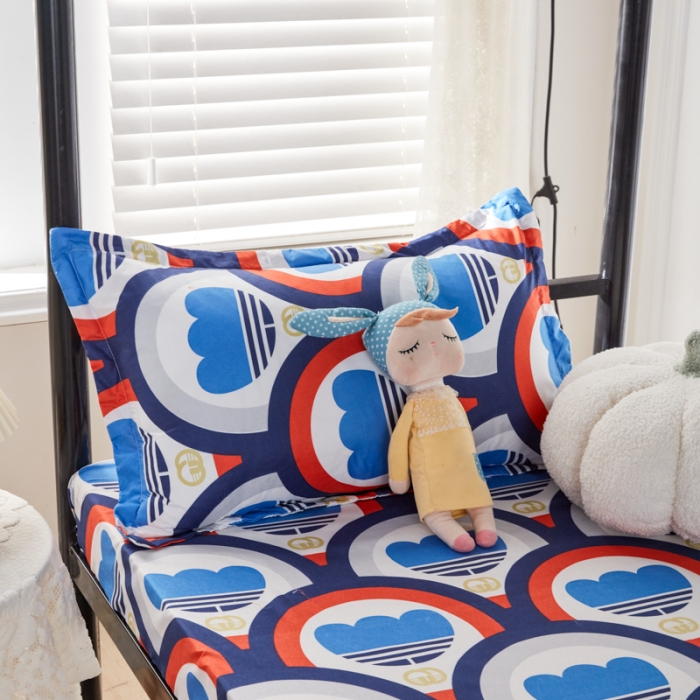 91家纺网 家纺一手货源 找家纺 乐居坊 2022新款芦荟棉上下铺学生床三件套四件套 完美人生