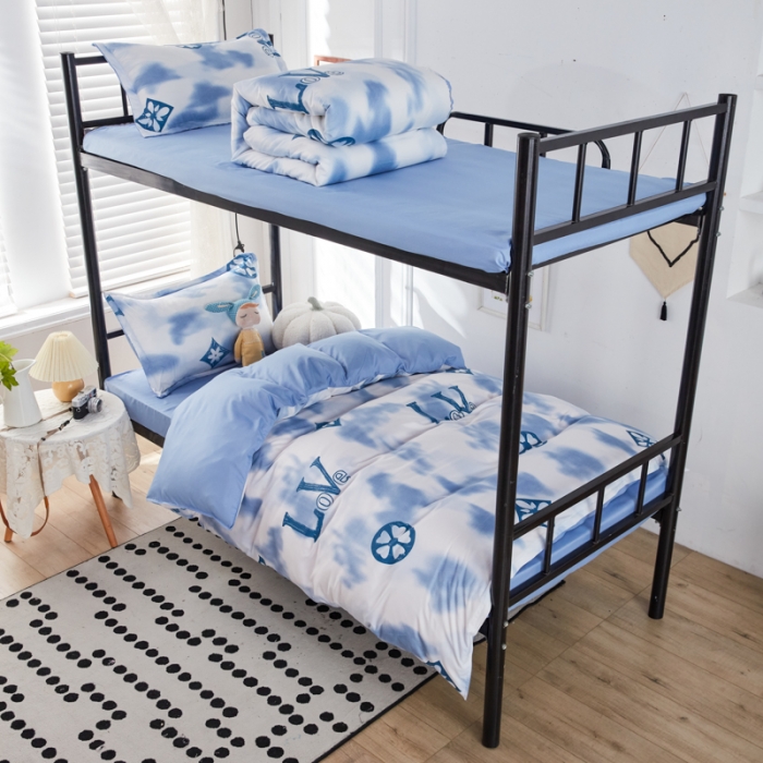 91家纺网 家纺一手货源 找家纺 乐居坊 2022新款芦荟棉上下铺学生床三件套四件套 梦幻都市