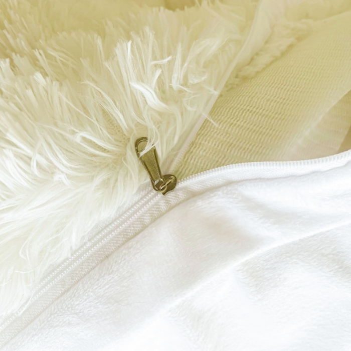 91家纺网 家纺一手货源 找家纺 邦妮家纺 2024新款云貂绒纯色四件套 白色