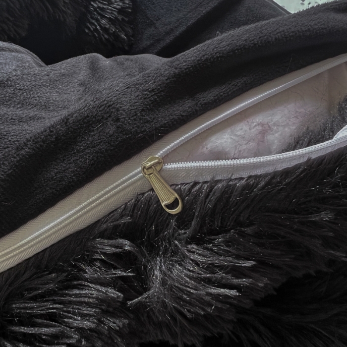 91家纺网 家纺一手货源 找家纺 邦妮家纺 2024新款云貂绒纯色四件套 黑色