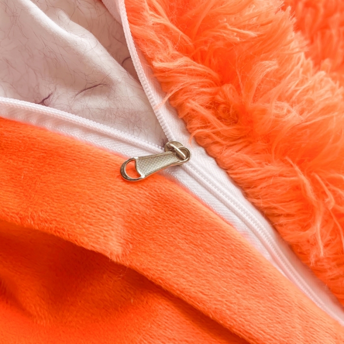 91家纺网 家纺一手货源 找家纺 邦妮家纺 2024新款云貂绒纯色四件套 桔色