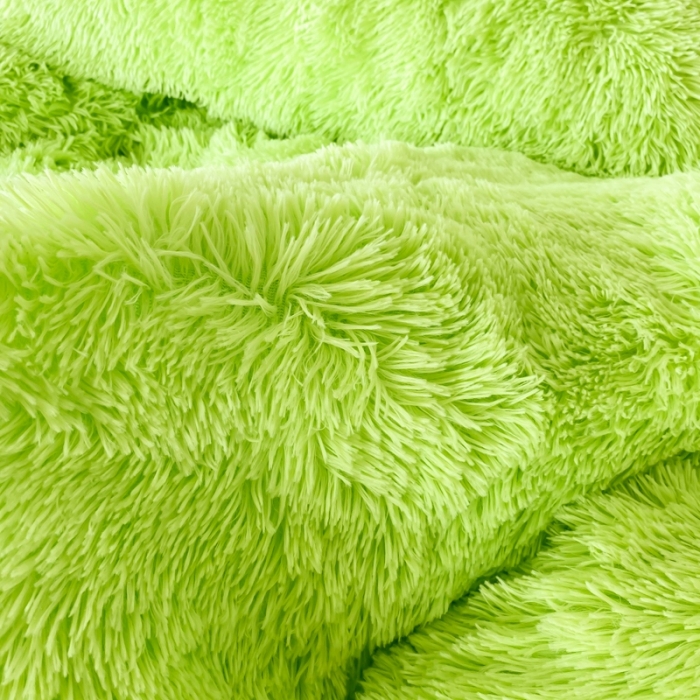 91家纺网 家纺一手货源 找家纺 邦妮家纺 2024新款云貂绒纯色四件套 绿色