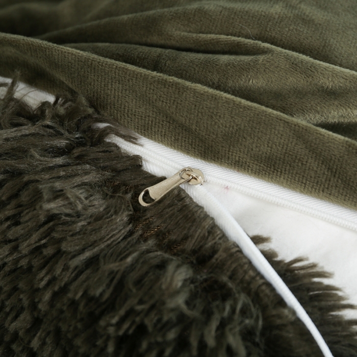 91家纺网 家纺一手货源 找家纺 邦妮家纺 2024新款云貂绒纯色四件套 墨绿