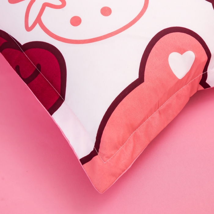 91家纺网 家纺一手货源 找家纺 乐居坊 2022新款芦荟棉印花四件套 草莓熊