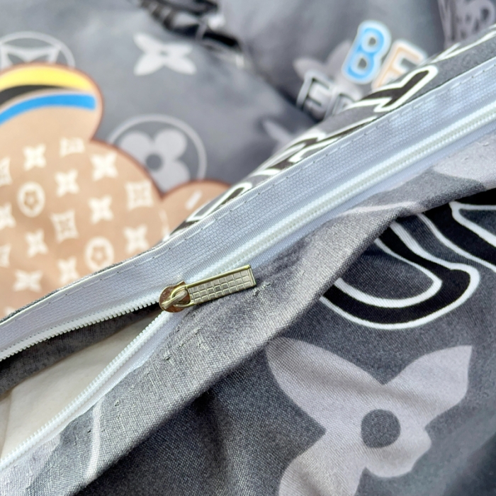 91家纺网 家纺一手货源 找家纺 乐居坊 2022新款芦荟棉印花四件套 富贵熊