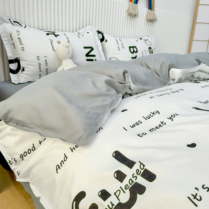 91家纺网 家纺一手货源 找家纺 乐居坊 2022新款芦荟棉印花四件套 快乐画报