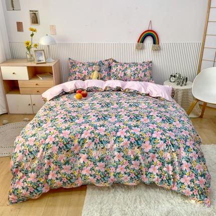 乐居坊 2022新款芦荟棉印花四件套 清新少女