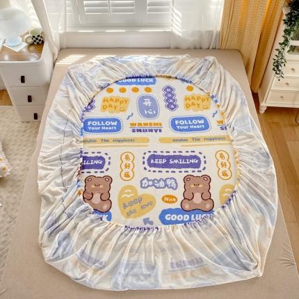 91家纺网 家纺一手货源 找家纺 （总）金鑫汇 2022新款牛奶绒四件套系列-单床笠