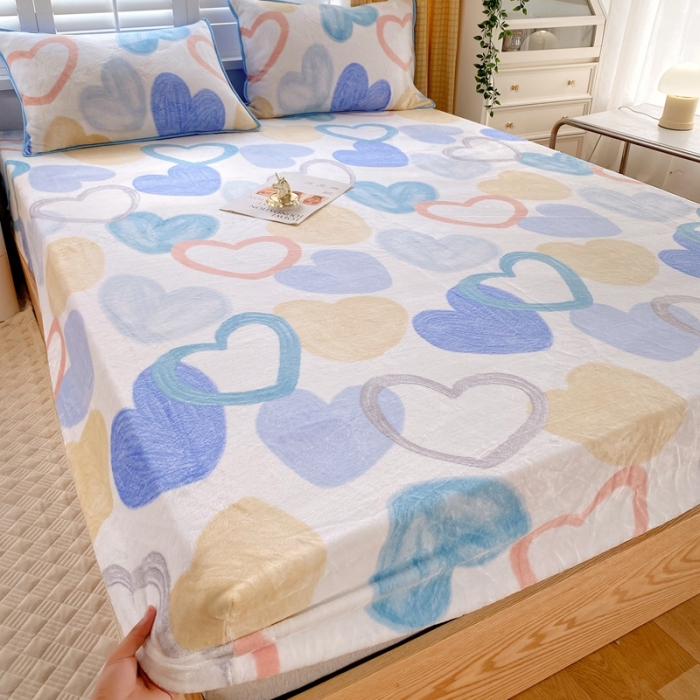 91家纺网 家纺一手货源 找家纺 （总）金鑫汇 2022新款牛奶绒四件套系列-单床笠