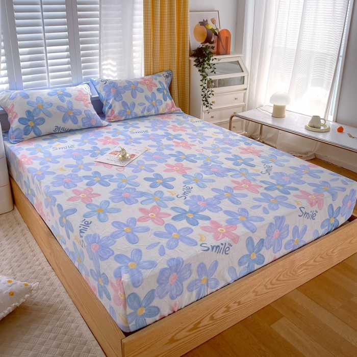 91家纺网 家纺一手货源 找家纺 金鑫汇 2022新款牛奶绒四件套系列-单床笠 情人恰恰