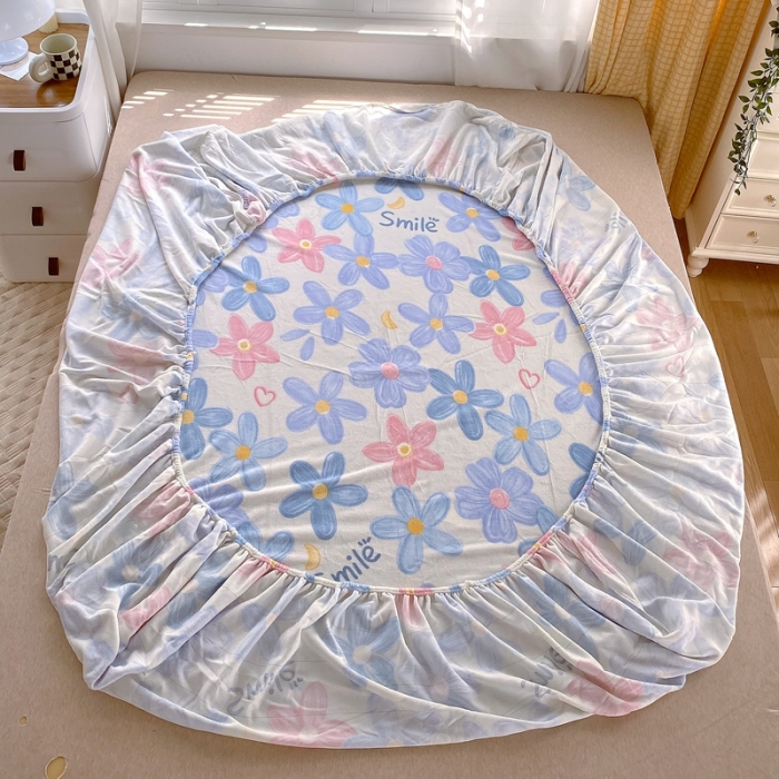 91家纺网 家纺一手货源 找家纺 金鑫汇 2022新款牛奶绒四件套系列-单床笠 情人恰恰