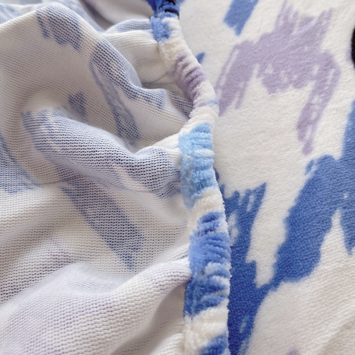 91家纺网 家纺一手货源 找家纺 金鑫汇 2022新款牛奶绒四件套系列-单床笠 绅士熊-兰