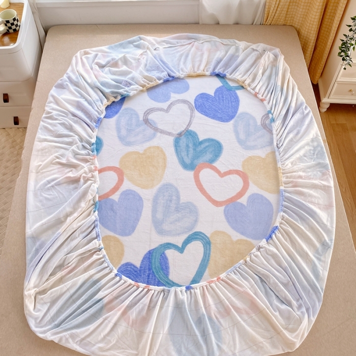 91家纺网 家纺一手货源 找家纺 金鑫汇 2022新款牛奶绒四件套系列-单枕套 爱心