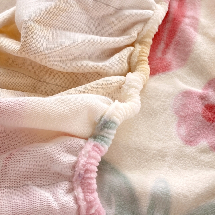 91家纺网 家纺一手货源 找家纺 金鑫汇 2022新款牛奶绒四件套系列-单枕套 粉波波