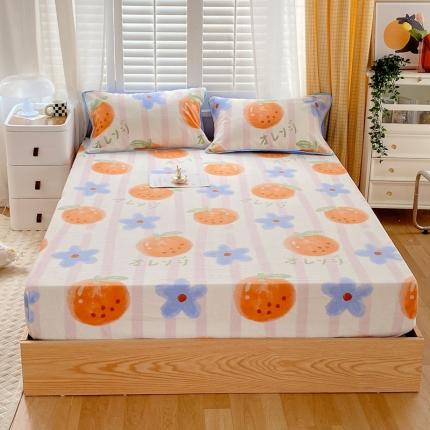 金鑫汇 2022新款牛奶绒四件套系列-单枕套 甜橙-粉