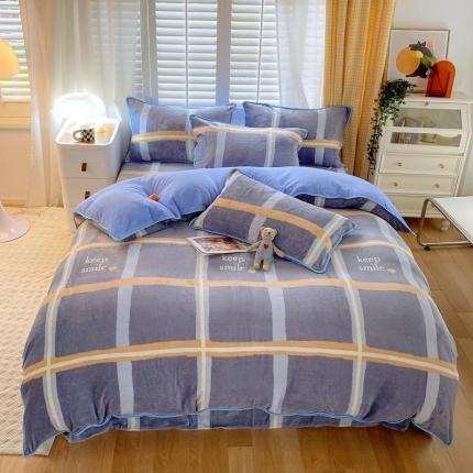 91家纺网 家纺一手货源 找家纺 （总）金鑫汇 2022新款牛奶绒四件套系列