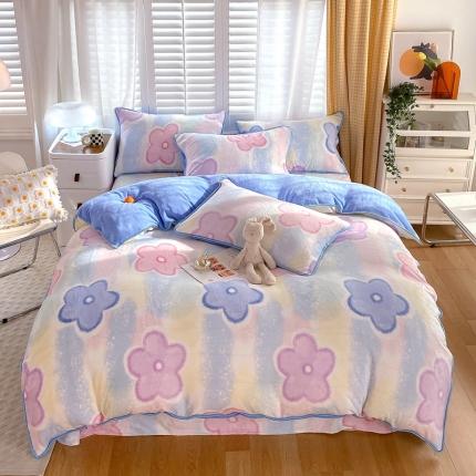 91家纺网 家纺一手货源 找家纺 （总）金鑫汇 2022新款牛奶绒四件套系列