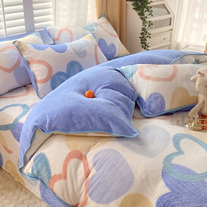 91家纺网 家纺一手货源 找家纺 （总）金鑫汇 2022新款牛奶绒四件套系列