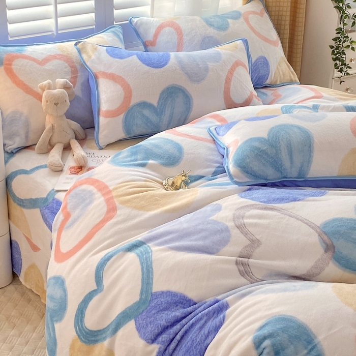 91家纺网 家纺一手货源 找家纺 （总）金鑫汇 2022新款牛奶绒四件套系列