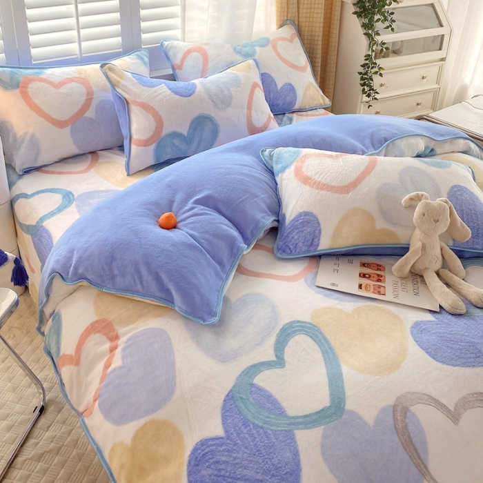 91家纺网 家纺一手货源 找家纺 （总）金鑫汇 2022新款牛奶绒四件套系列