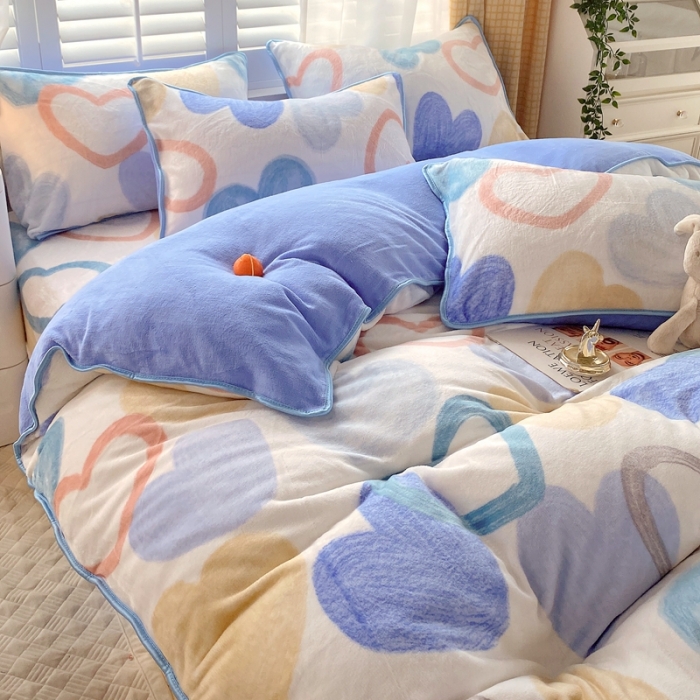 91家纺网 家纺一手货源 找家纺 （总）金鑫汇 2022新款牛奶绒四件套系列