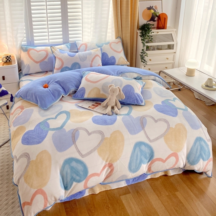 91家纺网 家纺一手货源 找家纺 （总）金鑫汇 2022新款牛奶绒四件套系列