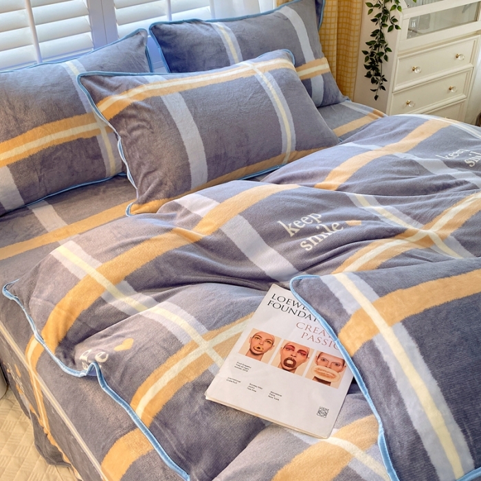 91家纺网 家纺一手货源 找家纺 金鑫汇 2022新款牛奶绒四件套系列 初遇