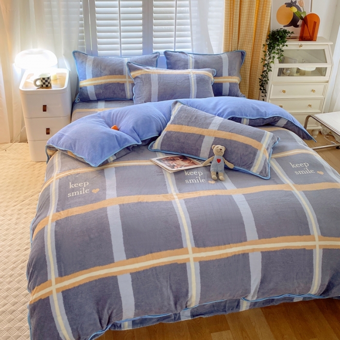 91家纺网 家纺一手货源 找家纺 金鑫汇 2022新款牛奶绒四件套系列 初遇