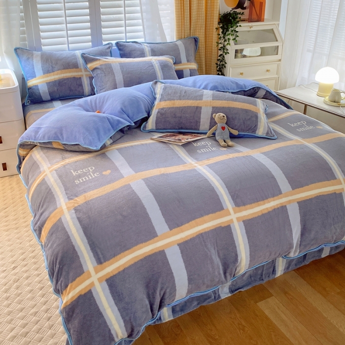 91家纺网 家纺一手货源 找家纺 金鑫汇 2022新款牛奶绒四件套系列 初遇