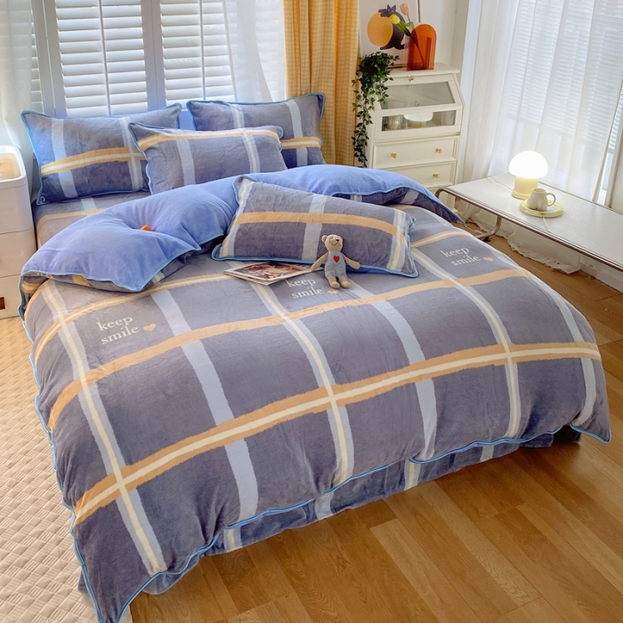 91家纺网 家纺一手货源 找家纺 金鑫汇 2022新款牛奶绒四件套系列 初遇