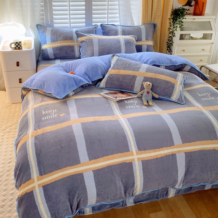 91家纺网 家纺一手货源 找家纺 金鑫汇 2022新款牛奶绒四件套系列 初遇