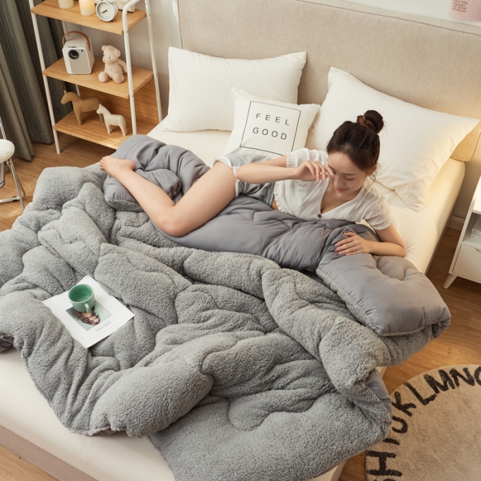 91家纺网 家纺一手货源 找家纺 (总）畅销被业 2021新款羊羔绒冬被